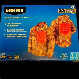 Heated hooded jacket kit. New XL